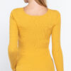Long-Sleeve Twist-Front V-Neck Sweater – Honey Mustard