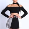 Choker Off-Shoulder Top Set – Black Combo