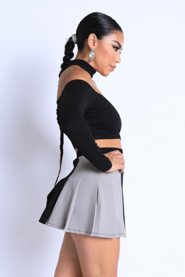 Choker Off-Shoulder Top Set – Black Combo
