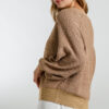Puff Sleeve Boat Neck Sweater – Mocha Knit