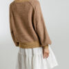 Puff Sleeve Boat Neck Sweater – Mocha Knit