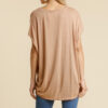 Sheer Dolman Scoop Neck Top with Side Slit – Dusty Blush