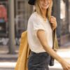 Scoop-Neck Sheer Dolman Sleeve Top – Ivory