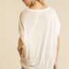 Scoop-Neck Sheer Dolman Sleeve Top – Ivory