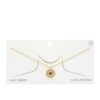 Evil Eye Sun Charm Gold-Dipped Necklace – 16″