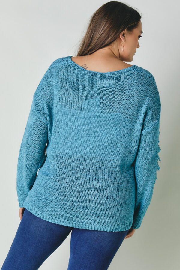 Plus Solid Round-Neck Sweater – Sage