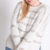 Plus Sweater with Stripe Detail – Off White