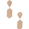 Geometric Wood Post Drop Earrings – Black, Natural, Brown