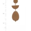 Geometric Wood Bead Dangle Earrings – Natural Boho