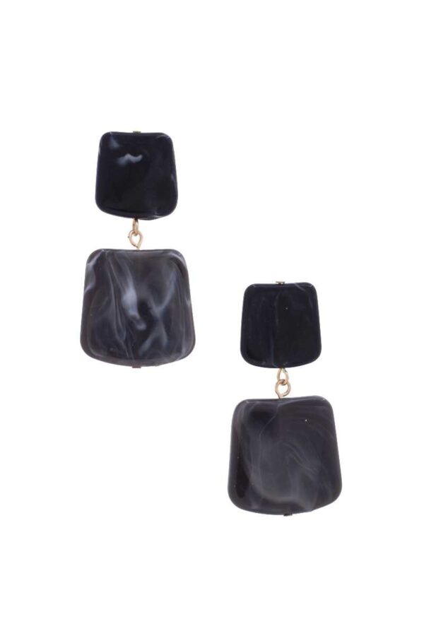 Square Acetate Resin Drop Earrings – Mint, Black, Blue, Turquoise