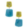 Square Acetate Resin Drop Earrings – Mint, Black, Blue, Turquoise