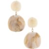 Acetate Resin Double Circle Earrings – Earth Tones