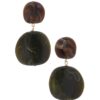 Acetate Resin Double Circle Earrings – Earth Tones