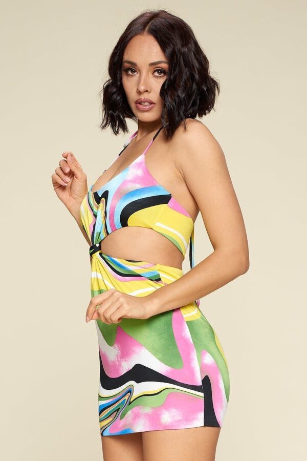 Multi-Color Front Cut-Out Dress – Made in U.S.A.