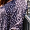 Plus Size Tiny Floral Square-Neck Top – Midnight