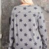 Plus Size Star-Print Loose-Fit Top – Heather Grey