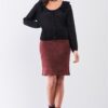 Bertha-Collar Button-Front Cardigan – Black