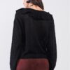Bertha-Collar Button-Front Cardigan – Black