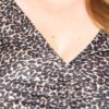Leopard Print Shirred Plus Size Mini Dress