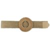 Round Straw-Buckle Belt – Beige, Magenta, Camel, Mauve, Olive