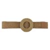 Round Straw-Buckle Belt – Beige, Magenta, Camel, Mauve, Olive