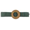 Round Straw-Buckle Belt – Beige, Magenta, Camel, Mauve, Olive
