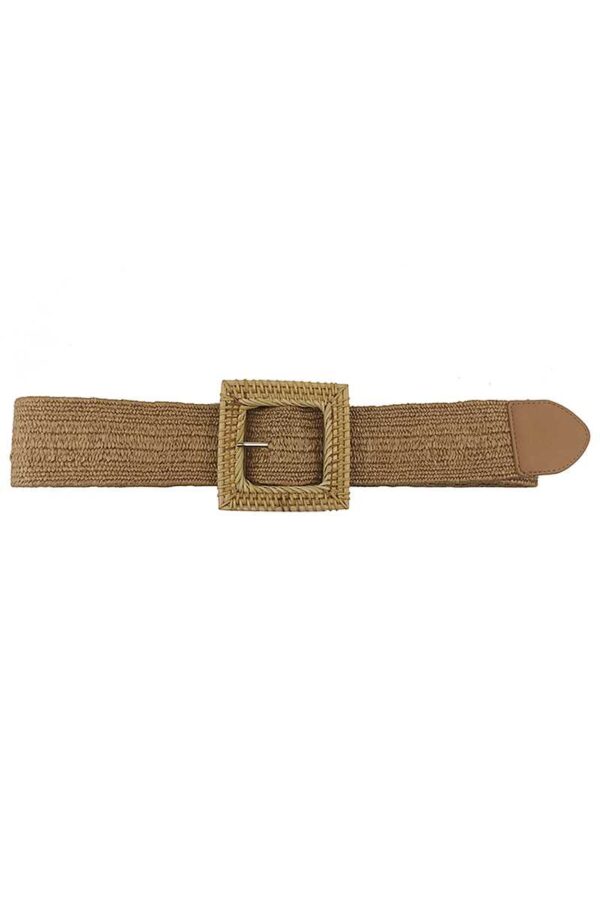Square Straw Buckle Belt – Woven Buckle, Colorful Choices