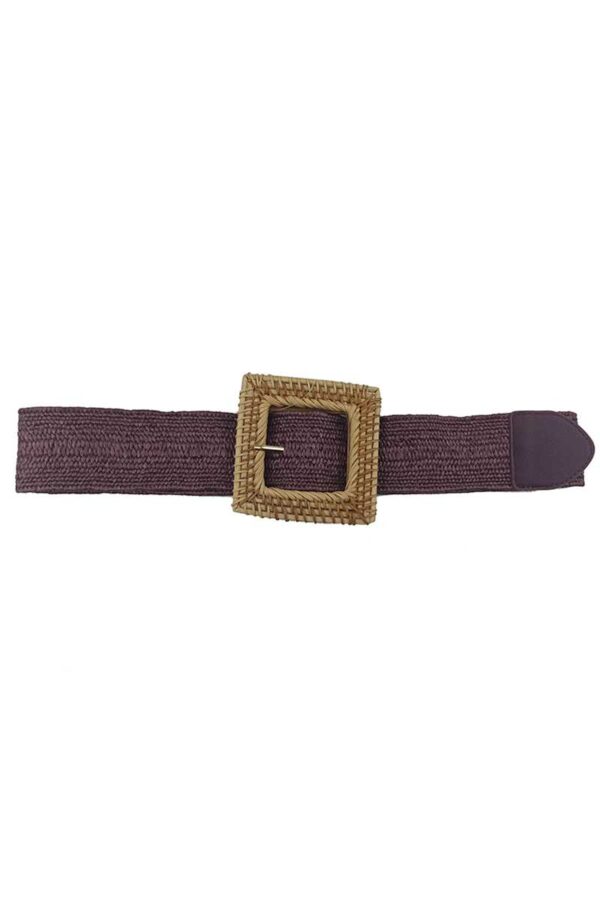 Square Straw Buckle Belt – Woven Buckle, Colorful Choices