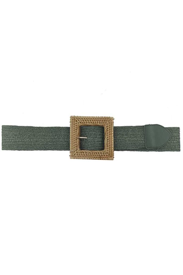 Square Straw Buckle Belt – Woven Buckle, Colorful Choices