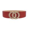 Double Circle Chain Belt with Rhinestone Trim
