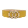 Double Circle Chain Belt with Rhinestone Trim