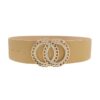 Double Circle Chain Belt with Rhinestone Trim