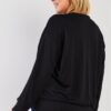 Plus Size Black ‘Monday Sunday’ Print Relaxed Sweatshirt