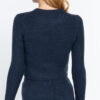 Long-Sleeve Crew Neck Sweater Top – Ink Navy
