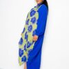 Print Drapy Shirt Maxi Dress – Royal Multi (Plus Size)