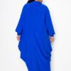 Print Drapy Shirt Maxi Dress – Royal Multi (Plus Size)
