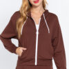 French Terry Fleece Jacket – Sepia Zip Hoodie