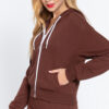 French Terry Fleece Jacket – Sepia Zip Hoodie