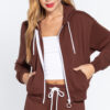 French Terry Fleece Jacket – Sepia Zip Hoodie