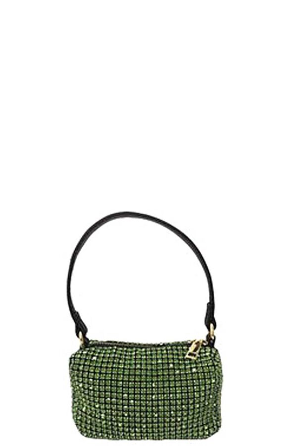 Rhinestone Handle Clutch – Full Covered Design