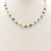 Evil Eye Pearl Bead Necklace – Multi-Blue-Red
