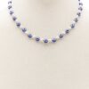 Evil Eye Pearl Bead Necklace – Multi-Blue-Red