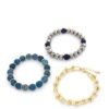 U-Link Stone Beaded Bracelet Set – Navy & Multi