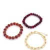U-Link Stone Beaded Bracelet Set – Navy & Multi