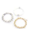 U-Link Stone Beaded Bracelet Set – Navy & Multi