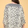 Multi Print Oversized V-Neck Tunic – Cream