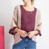 Multi-Color Thread Sweater – Boat Neck in Faded Plum