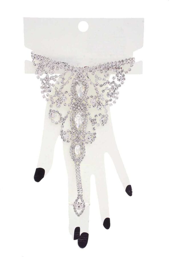 Marquise Rhinestone Hand Ring Bracelet – Finger-to-Wrist Design