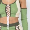 Color Block Set in Olive – 70% Rayon, 30% Nylon