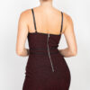 Honeycomb Sparkle Bodycon Dress – Sleeveless Black/Red